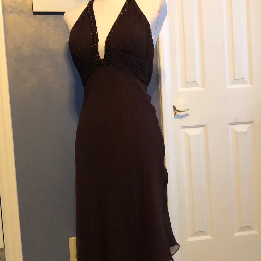 Cache dk brown formal short gown. Price is FIRM